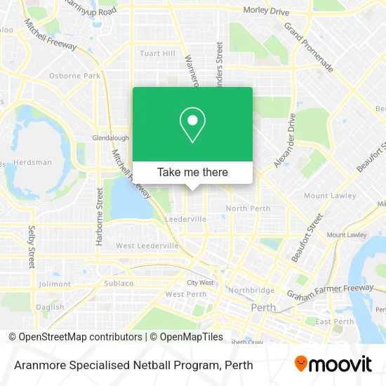 Aranmore Specialised Netball Program map