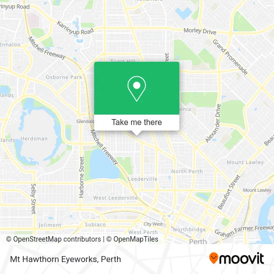 Mt Hawthorn Eyeworks map
