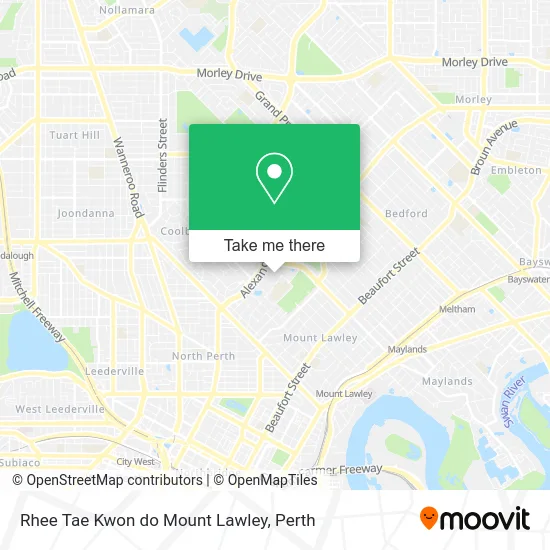 Mapa Rhee Tae Kwon do Mount Lawley