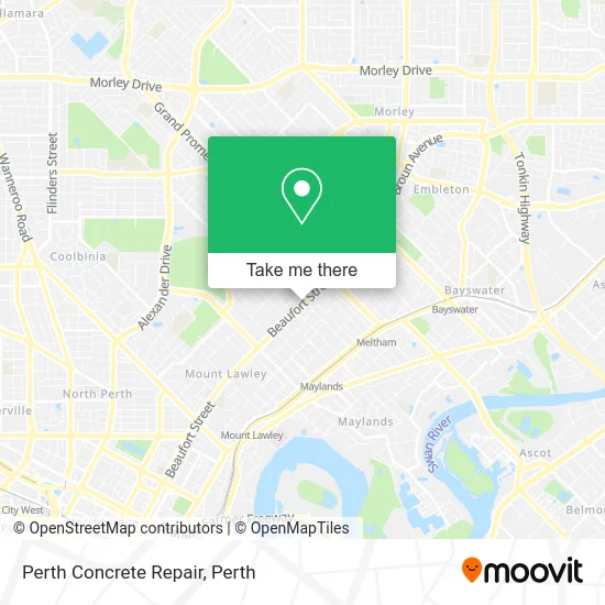 Mapa Perth Concrete Repair