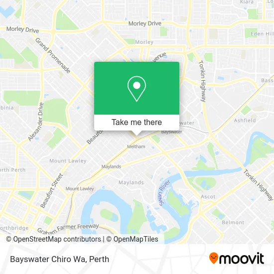Mapa Bayswater Chiro Wa