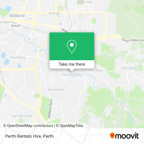 Mapa Perth Rentals Hire