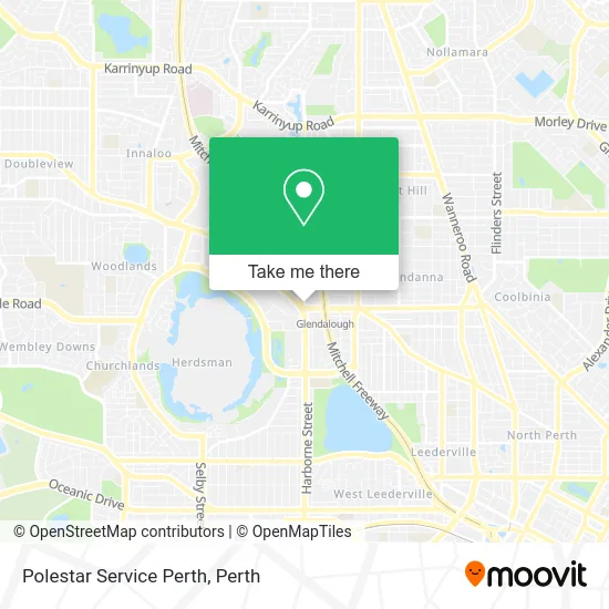 Mapa Polestar Service Perth