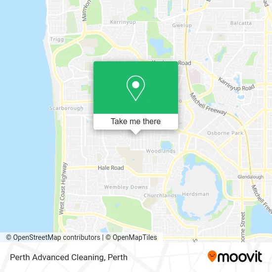 Mapa Perth Advanced Cleaning