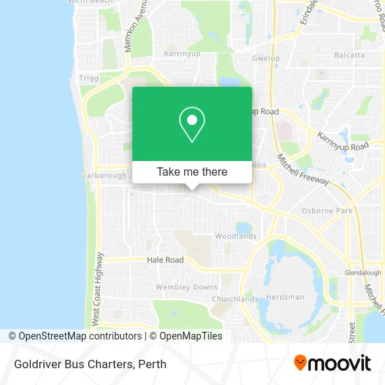 Mapa Goldriver Bus Charters