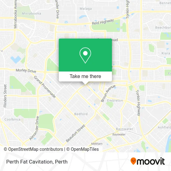 Mapa Perth Fat Cavitation