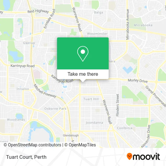 Mapa Tuart Court