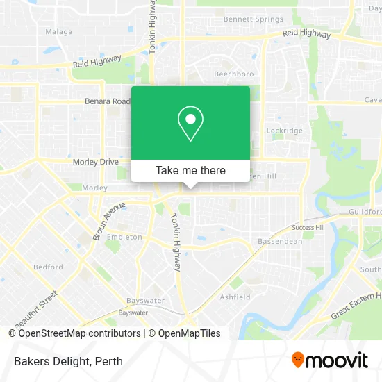Mapa Bakers Delight
