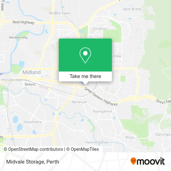 Mapa Midvale Storage