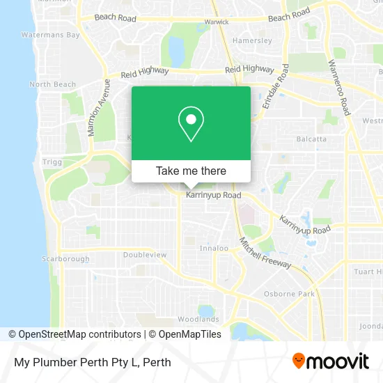 My Plumber Perth Pty L map