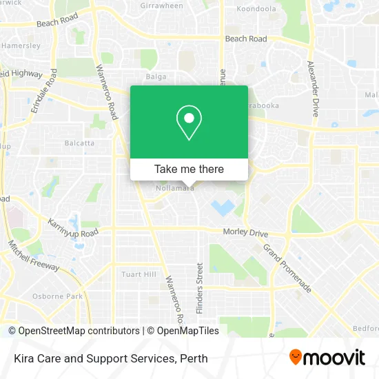 Kira Care and Support Services map