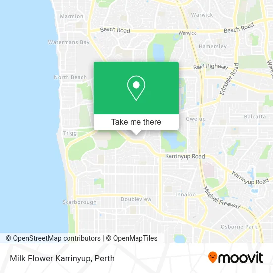 Mapa Milk Flower Karrinyup