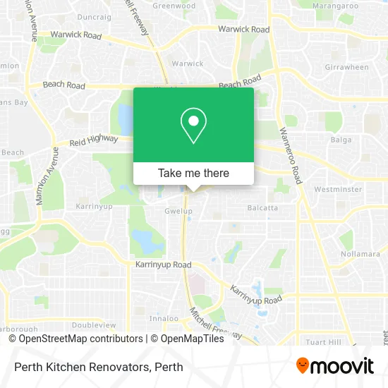 Mapa Perth Kitchen Renovators