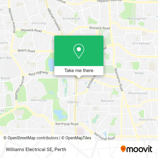 Mapa Williams Electrical SE