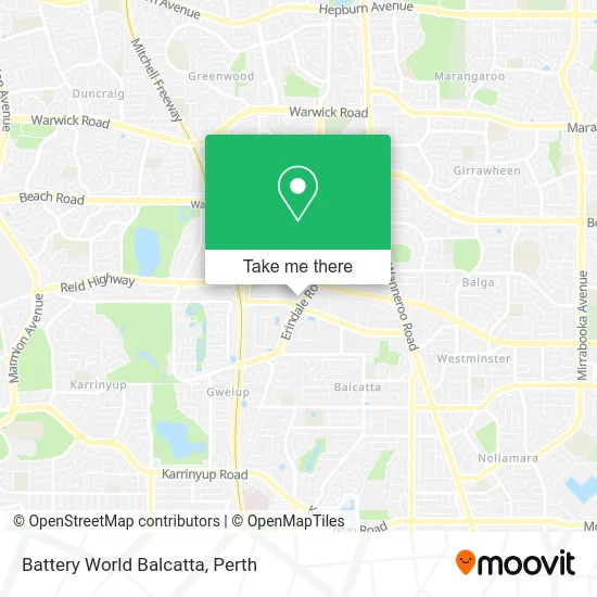 Mapa Battery World Balcatta