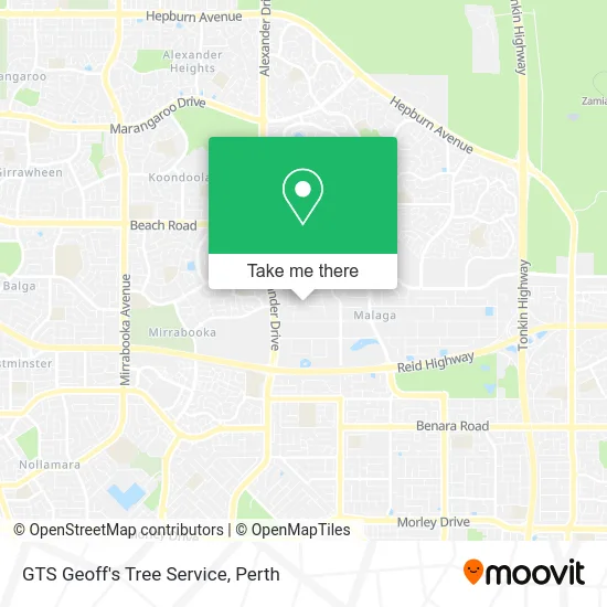 Mapa GTS Geoff's Tree Service