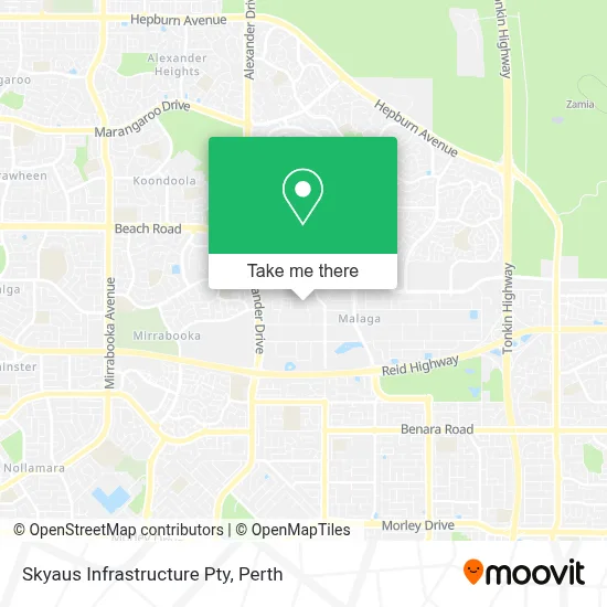 Mapa Skyaus Infrastructure Pty