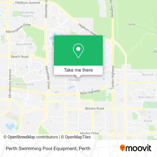 Mapa Perth Swimming Pool Equipment