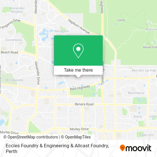 Mapa Eccles Foundry & Engineering & Allcast Foundry