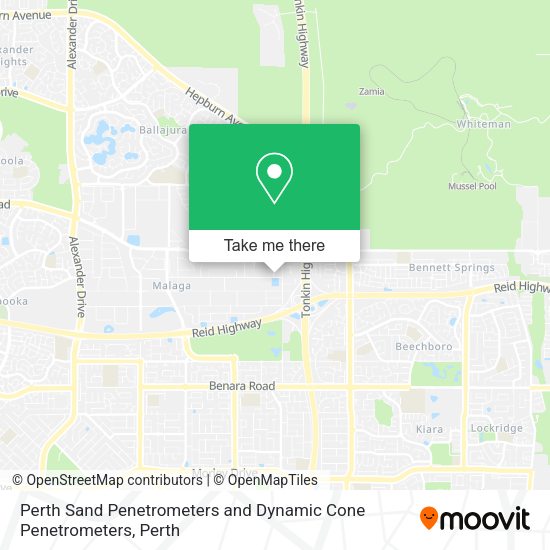 Perth Sand Penetrometers and Dynamic Cone Penetrometers map