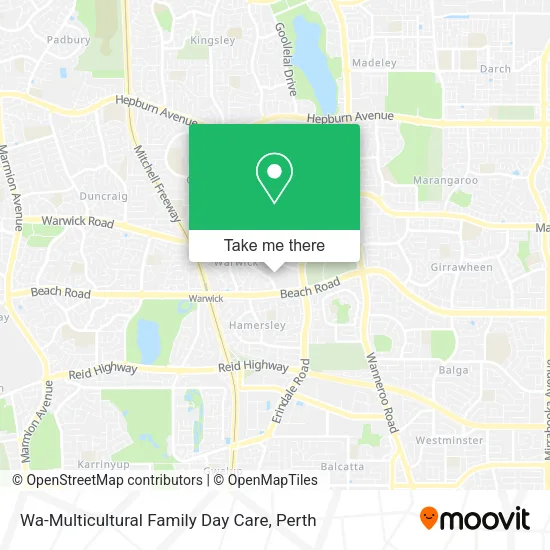 Wa-Multicultural Family Day Care map