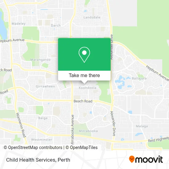 Mapa Child Health Services