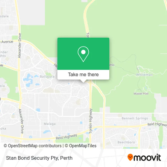 Mapa Stan Bond Security Pty