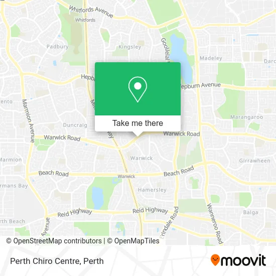Mapa Perth Chiro Centre
