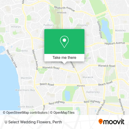Mapa U Select Wedding Flowers