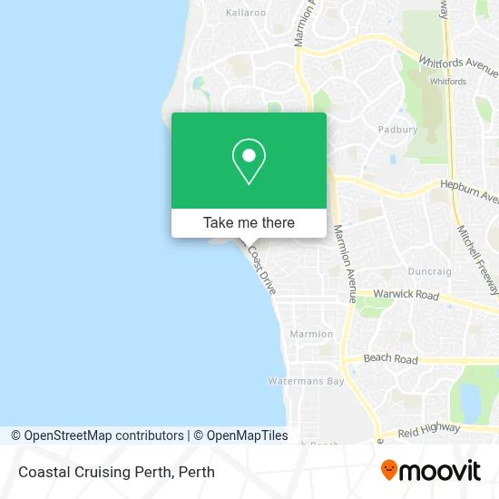 Mapa Coastal Cruising Perth
