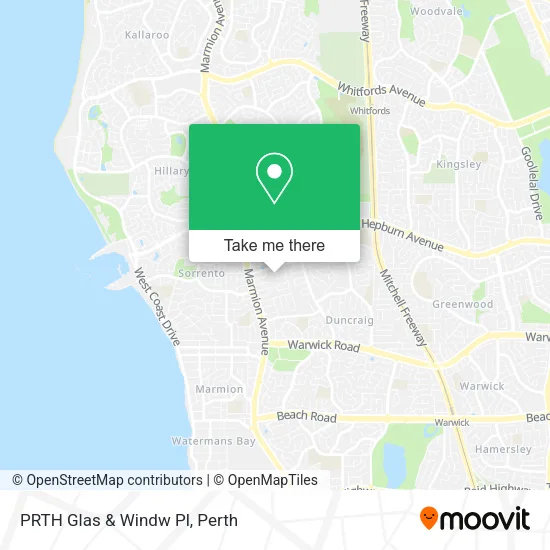 PRTH Glas & Windw Pl map