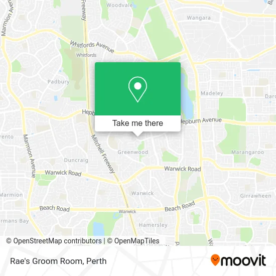 Mapa Rae's Groom Room