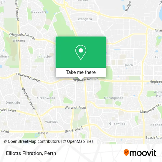 Mapa Elliotts Filtration