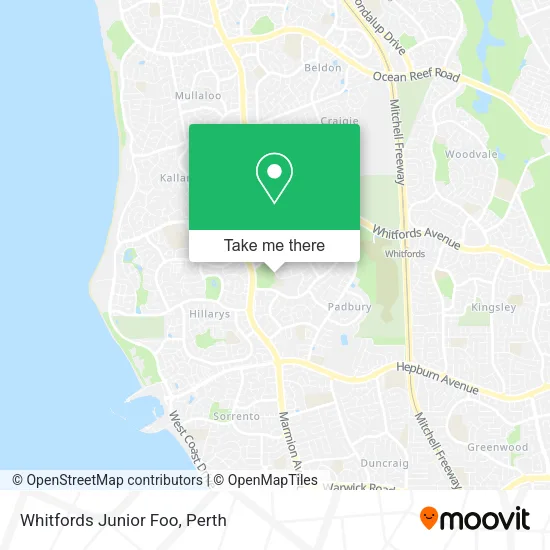Whitfords Junior Foo map