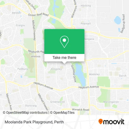 Mapa Moolanda Park Playground