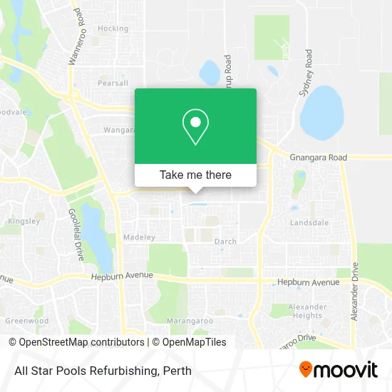 Mapa All Star Pools Refurbishing