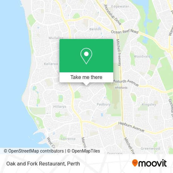 Oak and Fork Restaurant map