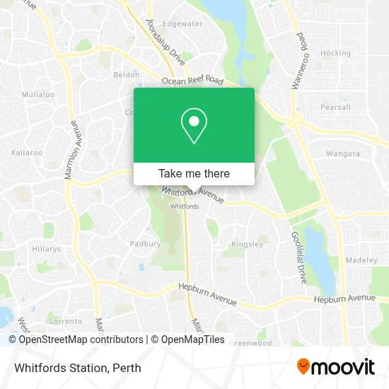 Mapa Whitfords Station