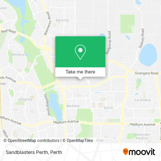 Mapa Sandblasters Perth