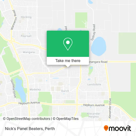 Mapa Nick's Panel Beaters