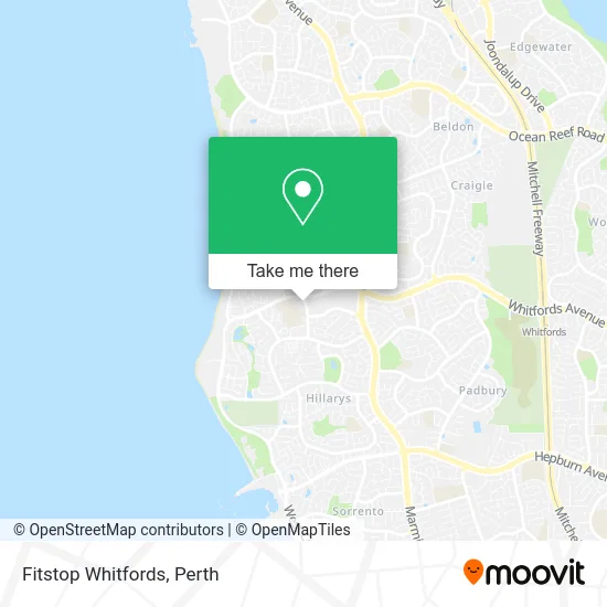 Mapa Fitstop Whitfords