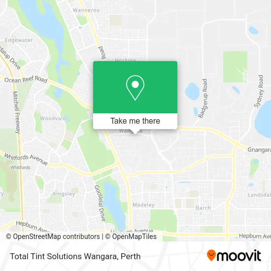 Total Tint Solutions Wangara map