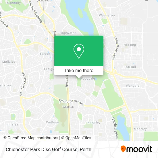 Mapa Chichester Park Disc Golf Course