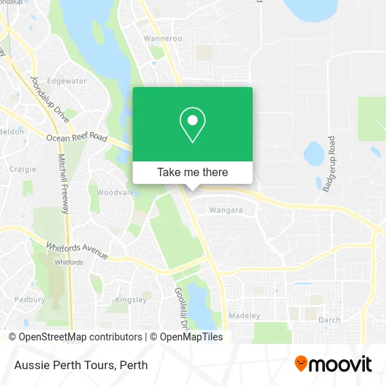 Mapa Aussie Perth Tours