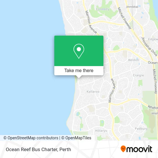 Mapa Ocean Reef Bus Charter