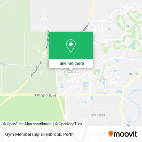 Mapa Gym Membership Ellenbrook