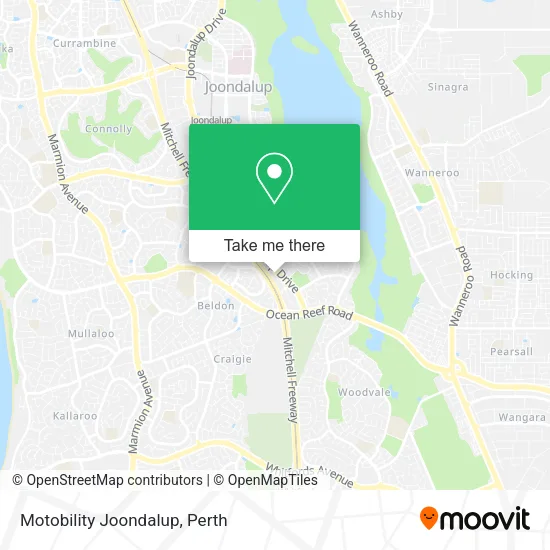 Mapa Motobility Joondalup