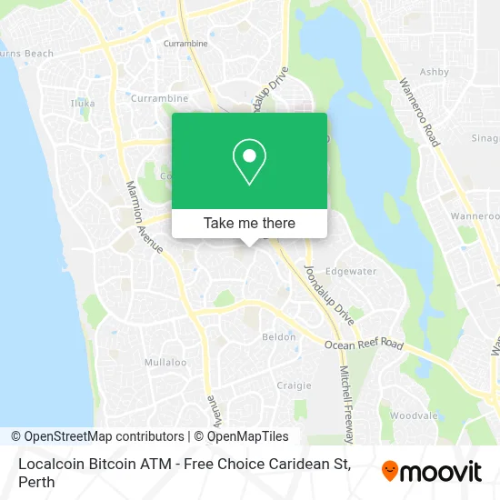 Mapa Localcoin Bitcoin ATM - Free Choice Caridean St