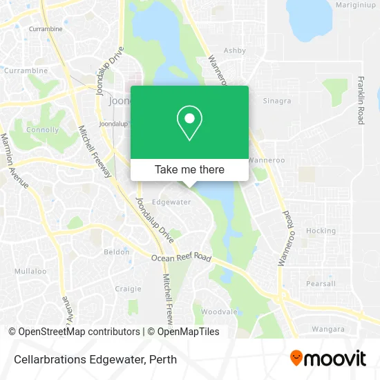 Mapa Cellarbrations Edgewater