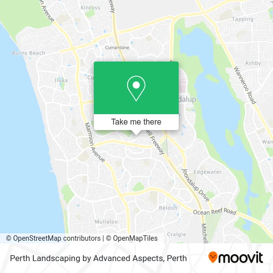 Mapa Perth Landscaping by Advanced Aspects